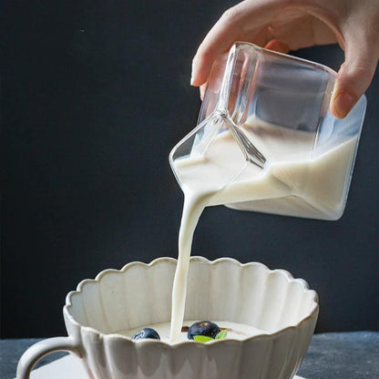 Compact Glass Milk Carton Mug