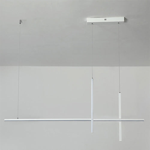 Sleek Rectangular LED Pendant Light with Integrated Lighting for Dining Room & Kitchen