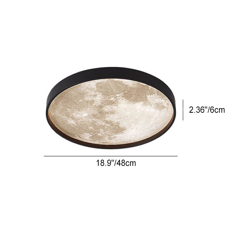 Recessed LED Overhead Fixture 10-22 Inch Diameter 18-48W Three-Color Temperature Control Iron Acrylic Contemporary Low-Profile Hardwired Ins