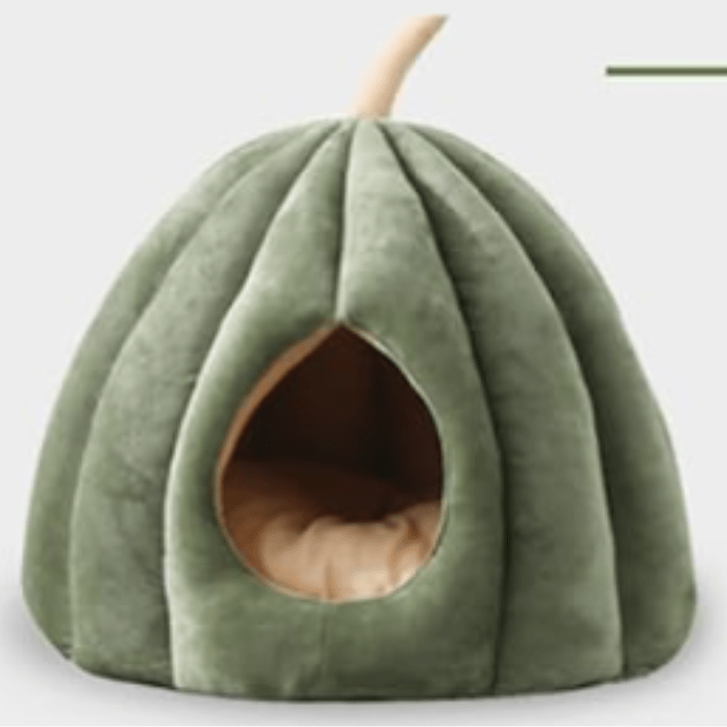 Niche grotte fermée pour chat – Cachette intérieure en peluche douce | Refuge d'hiver douillet pour animaux avec housse lavable pour chats de petite à moyenne taille | Chaud