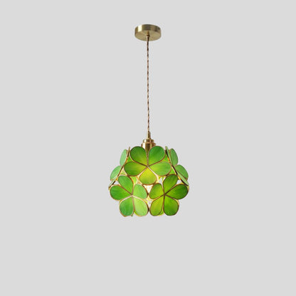 Stained Glass Pendant Light – Handcrafted Vintage Ceiling Fixture with Adjustable Chain for Dining Room, Kitchen, Restaurant | E26 Base