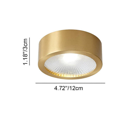 Slim-Profile Circular LED Ceiling Light – Brushed Copper Finish for Entryways, Bedrooms & Living Rooms