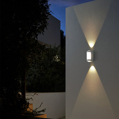 Outdoor Sconce Fixture 10.6 in Black Waterproof Bidirectional Beam for Exterior Walls Entrance Porch Garden Pathway Architectural Accent IP6