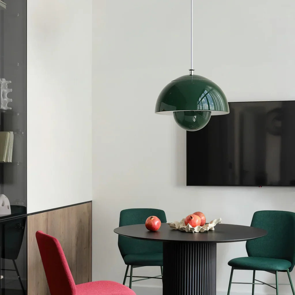 Globe Ceiling Light Fixture 10 Inch Metal Drop Lamp for Kitchen Island Dining Room Modern Industrial Hanging Orb Chandelier Adjustable Cord