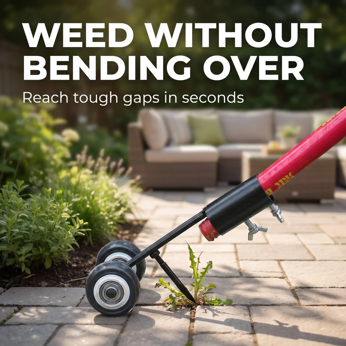 Dual-Hook Manual Weeding Tool for Pavement Cracks, Patio Joints & Driveways – Root Extraction Hand Weeder for Sidewalks, Patios & Garden Pat