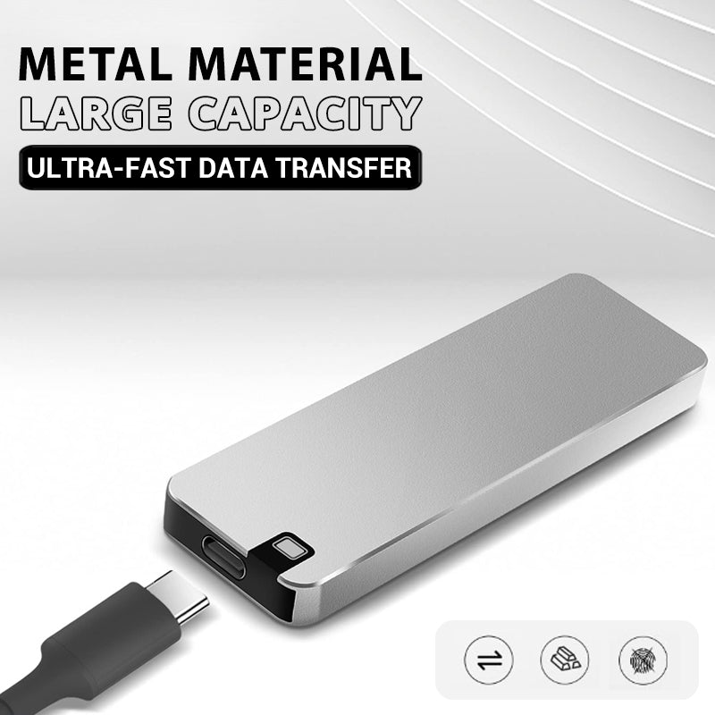 Portable External SSD Hard Drive USB 3.2 Gen 1 Shock-Resistant Aluminum Storage for PC Mac Laptop Travel Business Students Fast Data