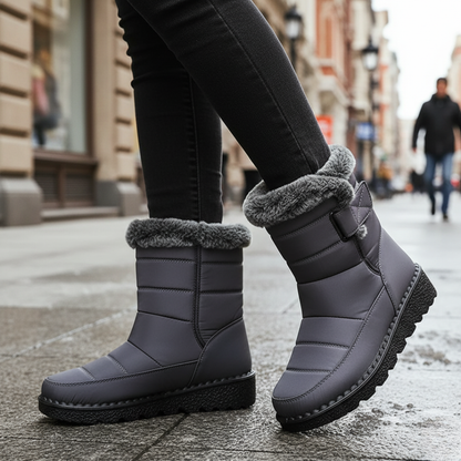 Bottes de neige isolées pour femmes, imperméables avec doublure en peluche et semelle antidérapante pour la marche en hiver, les trajets quotidiens et le temps froid