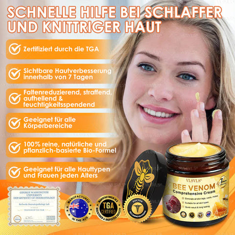 Crème anti-âge pour la cicatrisation et le renouvellement de la peau à base de peptides d'abeille