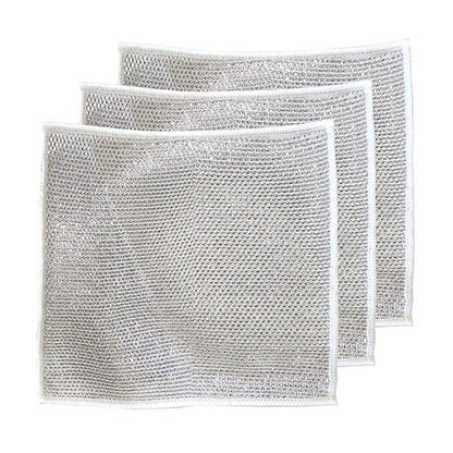 Nylon Mesh Dishcloth Set Safe for Nonstick Cookware Kitchen Cleaning Cloth Reusable Scouring Pad for Pots Pans Dishes Countertops