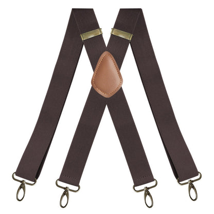 Adjustable X-Back Suspenders with Metal Clips for Men – Elastic Dress Braces for Formal & Casual Wear