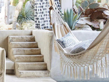 Cotton Rope Swing for Two – 79×59 Inch Indoor-Outdoor Lounger with Macramé Fringe – Porch, Patio, Balcony & Garden Relaxation Hammock