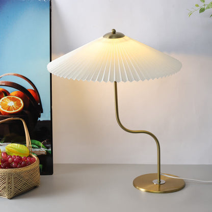 Contemporary Metal Desk Light with Fabric Shade 25 Inches Tall for Bedroom Office Nightstand Reading Task Illumination E12 E14 Socket Home A