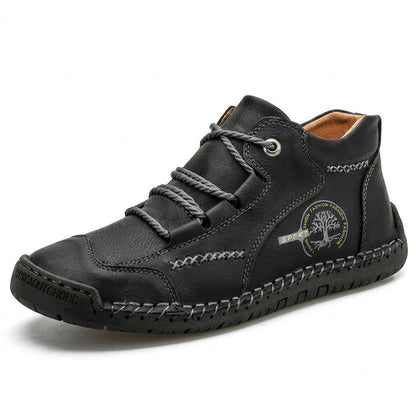 Supportive Leather Boots for Men with Cushioned Arch Support & Slip-Resistant Outsole for Everyday Comfort & Travel
