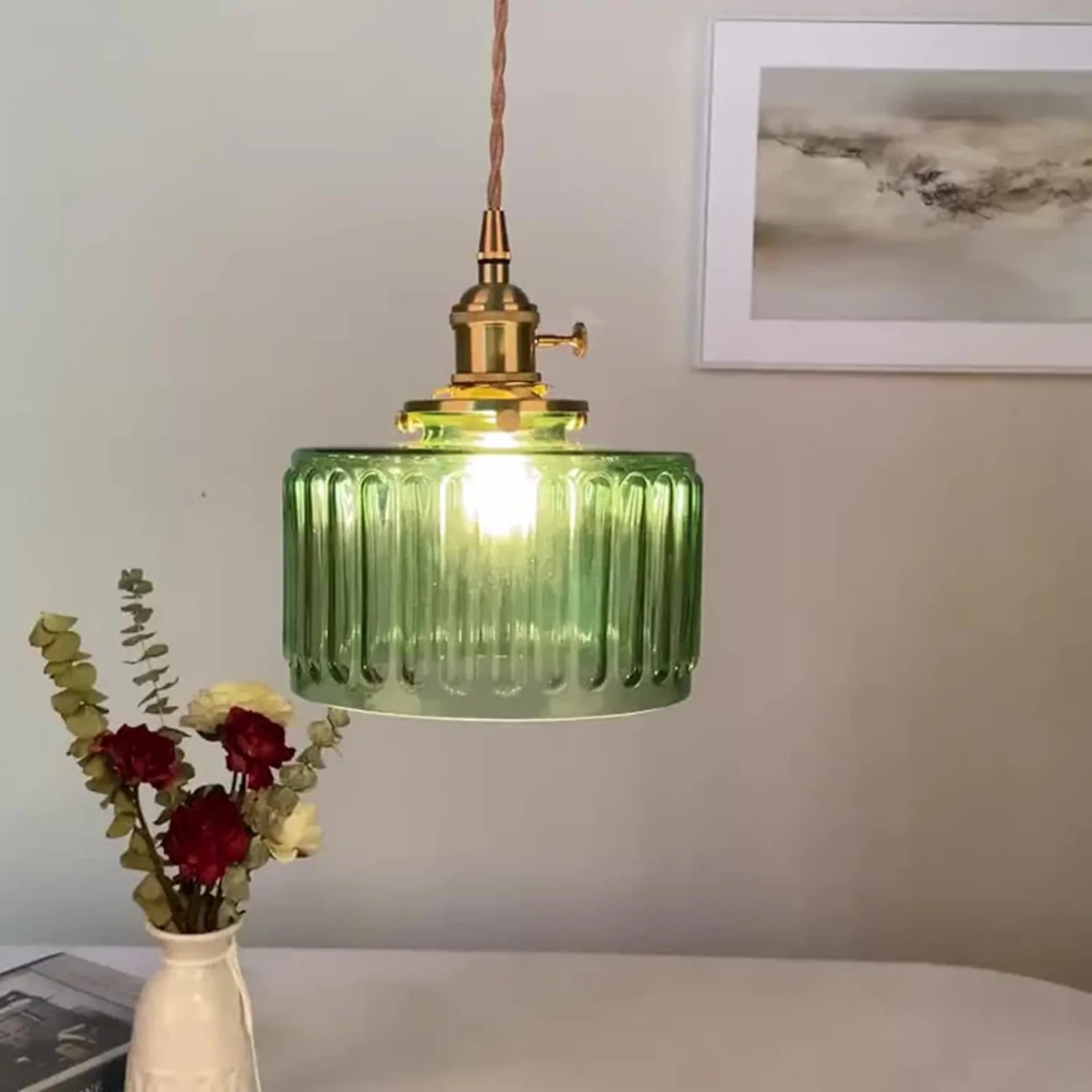 Adjustable Drop Ceiling Light with Textured Glass Shade E27 Socket for Kitchen Island Dining Room Counter Breakfast Bar Scandinavian Modern
