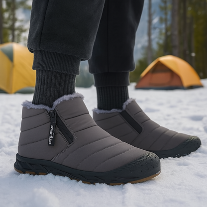 Men's & Women's Insulated Waterproof Winter Boots with Side Zipper for Snow & Ice | Fleece-Lined Slip-Resistant Shoes for Hiking, Walking