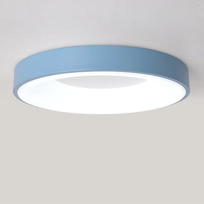 Plafonnier LED rond pour chambre et couloir – Disque ultra-plat en fer et acrylique – Options à intensité variable pour salon et entrée
