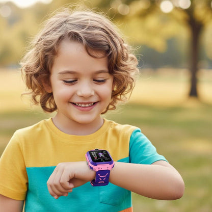 Kids Location Tracker Smartwatch with Two-Way Calling and Emergency Button for Ages 4-12