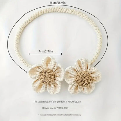 Embrasses de rideaux Flora - Motif floral, ensemble de 2 pièces