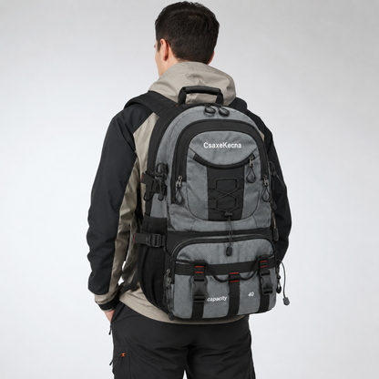 40L Hiking Backpack with USB Charging Port for Multi-Day Treks & Camping Trips – Water-Resistant Outdoor Daypack with Laptop Sleeve