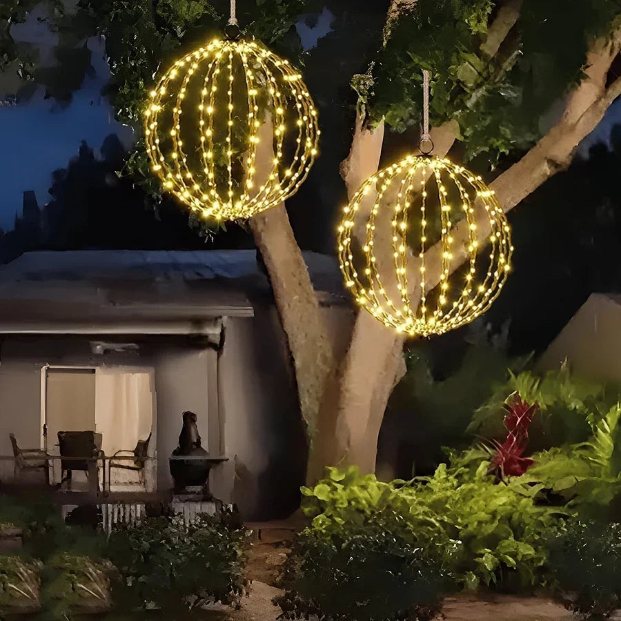 Battery Operated LED Sphere Light – Wireless Outdoor Indoor Glowing Orb Decoration for Patio Garden Deck Winter Holiday Ambiance
