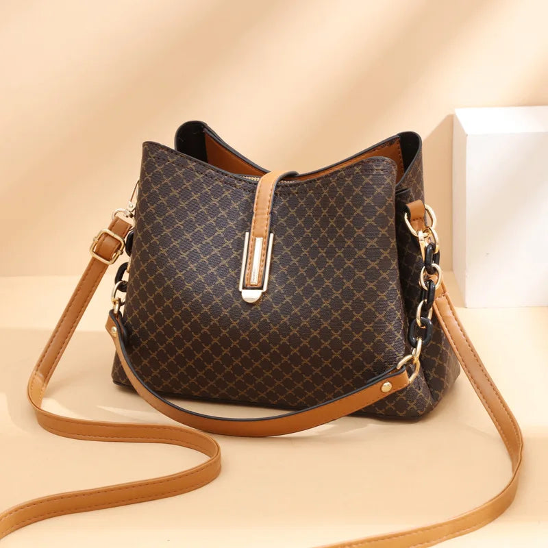 Structured Shoulder Bag with Top Handle – Vegan Leather Crossbody Purse for Women – Everyday Tote with Adjustable Strap for Work & Weekend