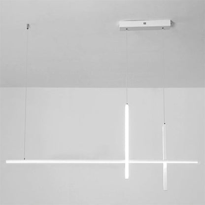 Modern LED Pendant Light with Adjustable Height for Dining Room, Restaurant & Bar | Acrylic Aluminum Fixture with Warm White Illumination