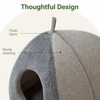 Ortekor Enclosed Triangular Plush Cat Bed