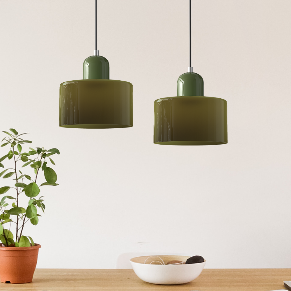 Linear LED Pendant Light White Glass Modern Hanging Fixture for Dining Room Kitchen Island Contemporary Halo Design Adjustable Cable