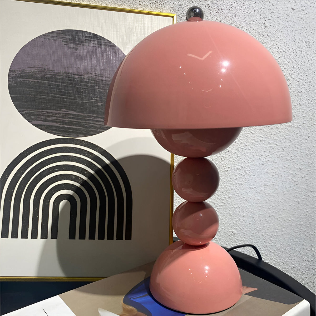 Cordless LED Nightstand Light with USB Charging, 11-Inch Sculptural Acrylic Glow for Bedroom, Desk, Reading Nook | Modern Ambient Portable L
