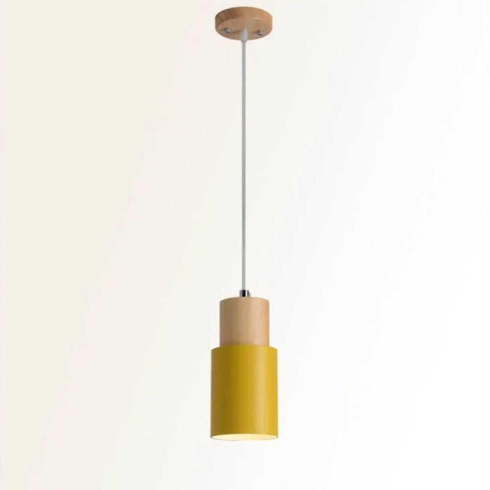 Suspension rustique chic en métal et bois