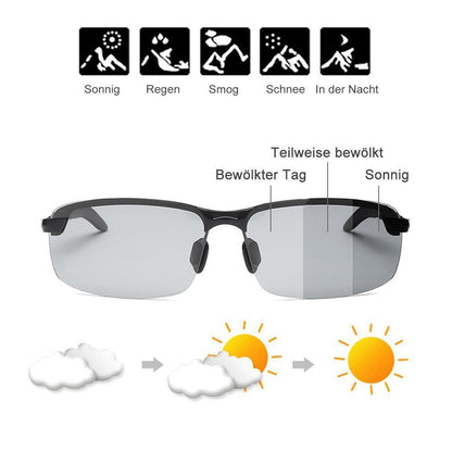 Photochromic Polarized Sunglasses for Driving & Outdoor Activities | UV400 Protection Transition Lenses Auto-Darkening Eyewear for Men & Wom