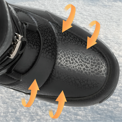 Women's Insulated Waterproof Winter Boots with Hook-and-Loop Closure for Snow & Ice