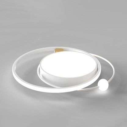 LED Ceiling Light Flush Mount Round Modern Circle Fixture Black White Gold 3000K 5000K for Bedroom Living Room Kitchen