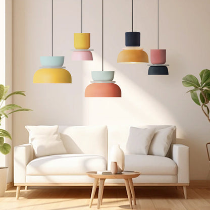 Plafonnier multicouche en acrylique, douille E27, 29 cm de diamètre, style nordique, idéal pour îlot de cuisine, coin repas ou entrée, lampe suspendue pour