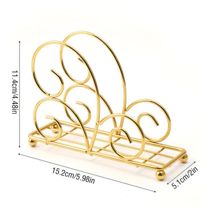 Sienna Napkin Holder for Table - Premium Iron, Space-Saving Design