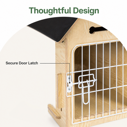 Ortekor Elevated Wood & Ventilated Pet House (For Small Dogs & Cats)