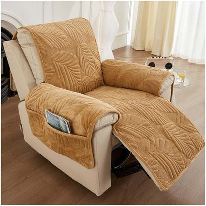 Vibrant Leaf Recliner Cover - Anti-Slip Microfibre, Universal Fit