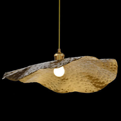 Hanging Ceiling Fixture with Adjustable Cord Gold Bronze Metal Shade E26 Socket for Dining Room Kitchen Island Bar Café