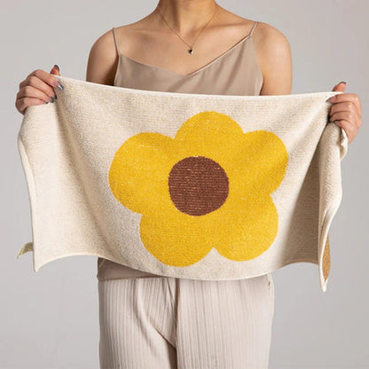 Serviette de bain Celia - Coton, imprimé tournesol éclatant
