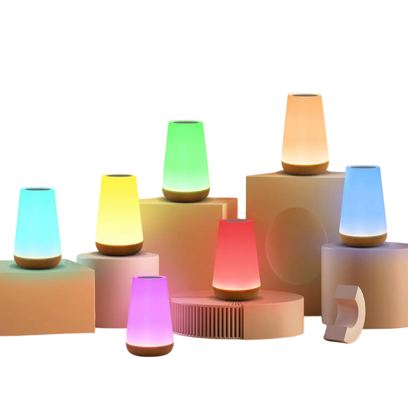 Cordless RGB Color-Changing Night Light with Remote Control – Touch Sensor LED Mood Lamp for Bedroom, Living Room & Nursery