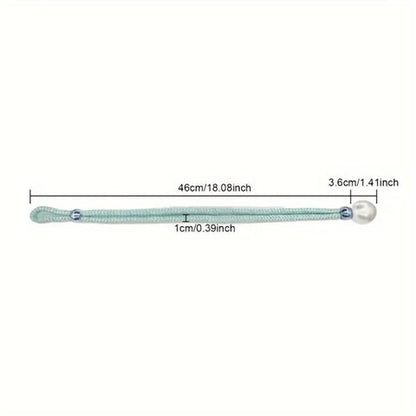 Lustra Curtain Tiebacks - Faux Pearl, Adjustable Holdbacks for Elegant Drapery