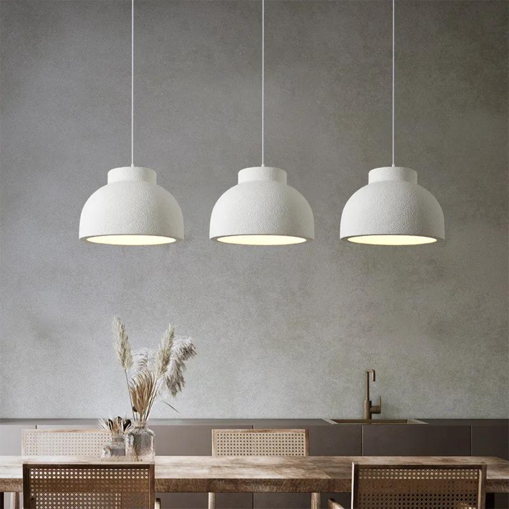 Plafonnier dôme 15 ou 23 pouces avec abat-jour en polystyrène blanc pour salle à manger, îlot de cuisine, chambre à coucher, cordon réglable, culot E26, mini moderne