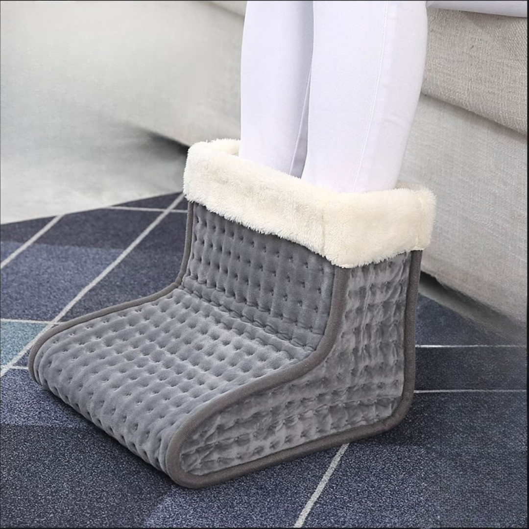 Electric Heated Foot Warmer with 6 Temperature Settings & Auto Shutoff – Washable Fleece Pad for Cold Feet Relief