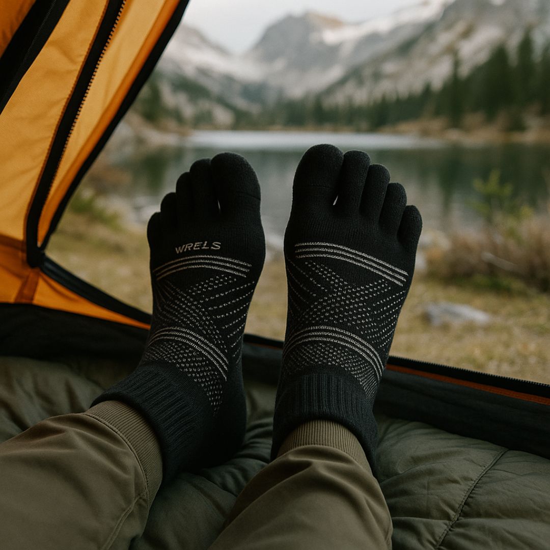 Men's Merino Wool Toe Socks for Winter Sports – Insulated 5-Toe Design for Skiing, Snowboarding & Cold Weather Hiking