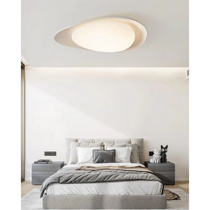 Flush Mount Ceiling Light Botanical Leaf Design Green 16 Inch Adjustable LED for Bedroom Kitchen Dining Room Natural Decor