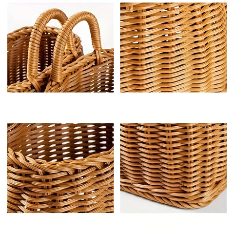 Wren Wicker Storage Basket - Vintage-Inspired, Lightweight Design