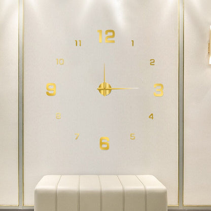Oversized Noiseless Timepiece for Home & Office – Customizable 3D Layout with Modern Black Finish – Perfect for Open-Plan Spaces and Contemp