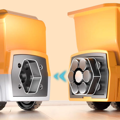 Magnetic Construction Vehicle Building Set for Kids – Transformable Toy Trucks with Snap-Together Magnets for Creative Play & STEM Learning