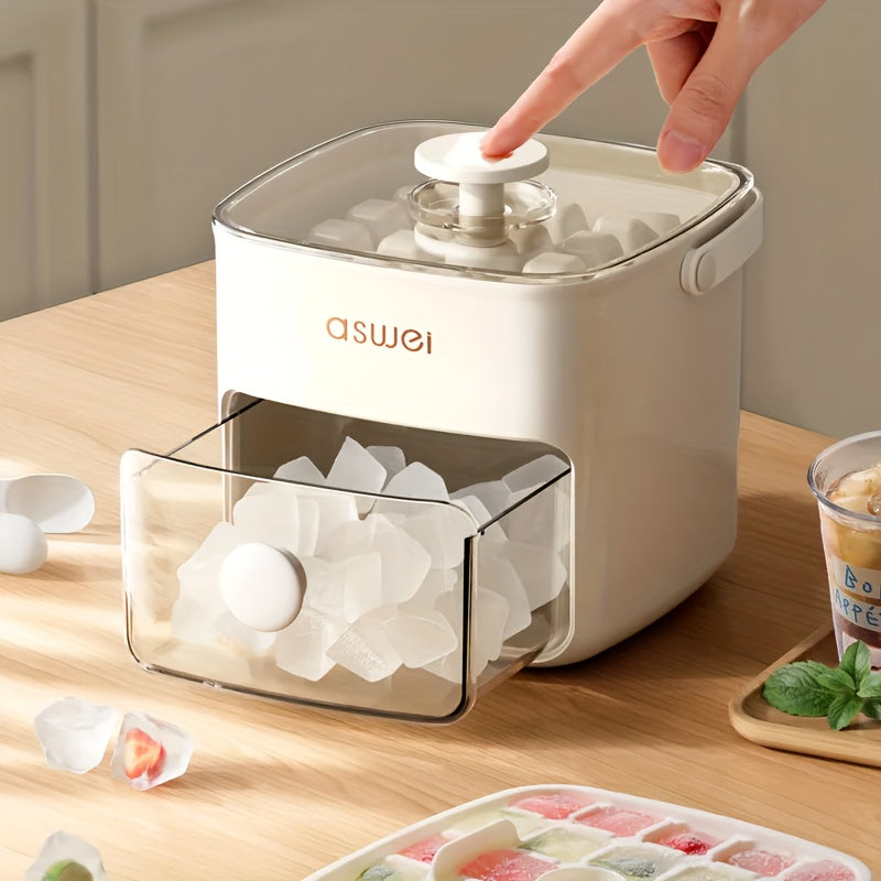 Portable Countertop Ice Machine for Home Bar Kitchen Parties Fast Cube Maker Beverage Cooling Appliance Compact Design for Apartments Condos