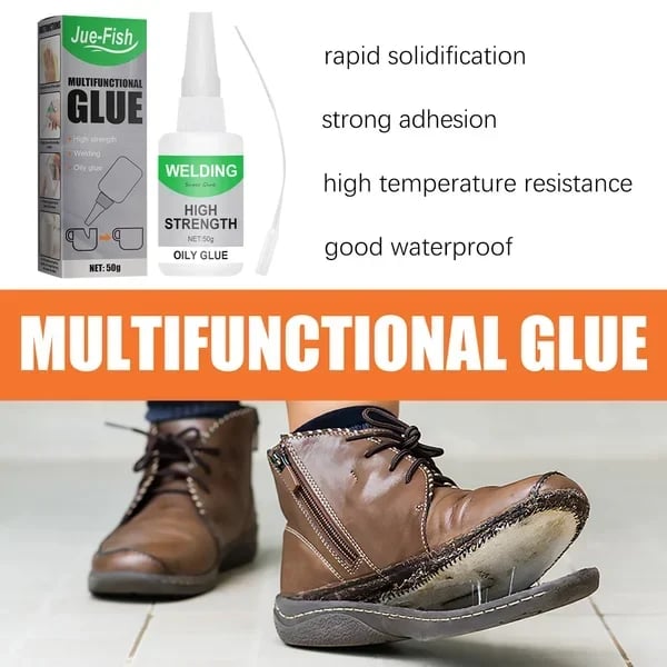 Industrial-Strength Instant Adhesive for Metal, Wood, Plastic, Rubber & Glass – Multi-Surface Repair Glue for DIY Projects, Household